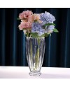 Vase en Cristal Strié Transparent - H 28cm