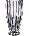 Vase en Cristal Strié Transparent - H 28cm
