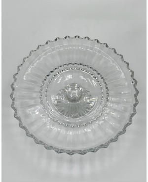 Plat de Présentation sur Pied Rond en Cristal