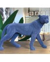 Panthère Décorative en Velours Gris