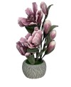Fleur Artificielle avec Pot en Ceramique - Rose