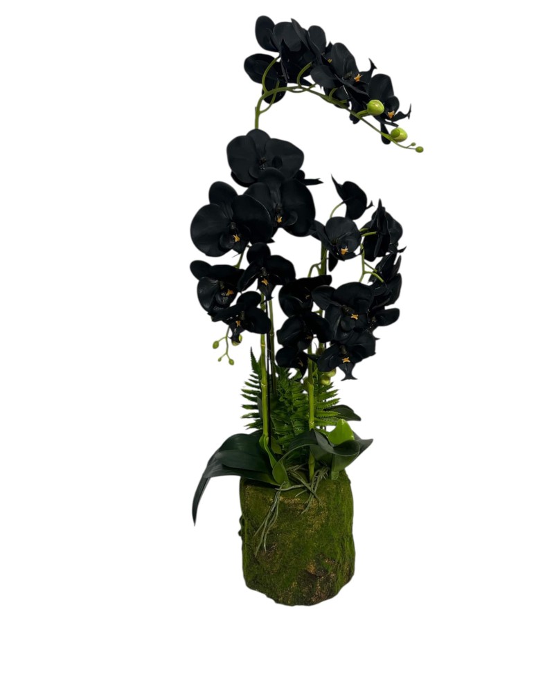 Orchidée Noire Plante Artificielle - H 80cm