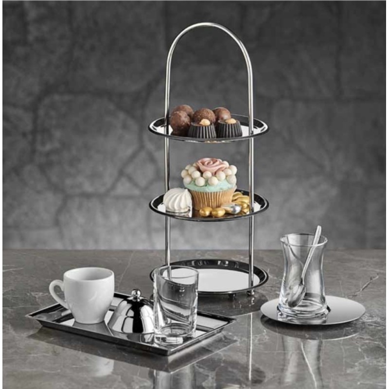 Serviteur 3 Etages Inox 35cm - NARIN