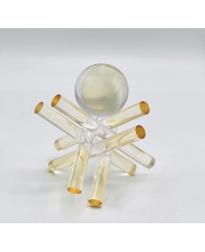  Boule en Crystal décorative sur Pied Plexi - PM