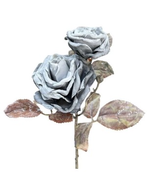  Fleur Artificielle Grise - H 53cm