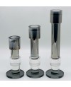 Set de 3 Bougeoirs en Cristal gris