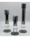 Set de 3 Bougeoirs en Cristal gris