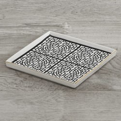 Plat Carré BLACK & GOLD 22cm - HENRIETTE