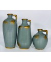 3 Vases Décoratifs Vert Gris