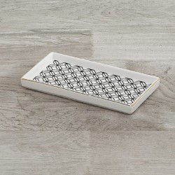 Plat Rectangulaire BLACK & GOLD 22x11.5cm - HENRIETTE