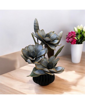 Plante Artificielle Magnolia avec Pot - Gris