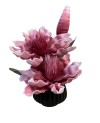 Plante Artificielle Rose avec Pot en Céramique