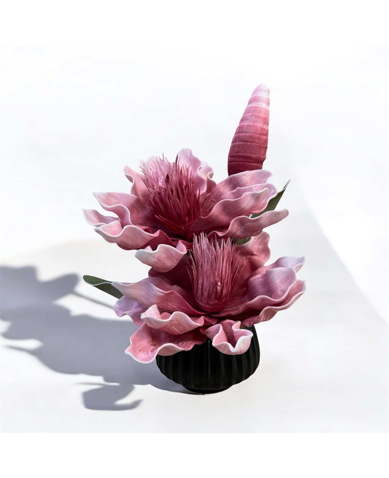 Plante Artificielle Rose avec Pot en Céramique
