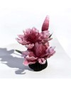 Plante Artificielle Rose avec Pot en Céramique