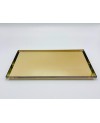 Plateau en Cristal Jaune Doré - 35x20cm