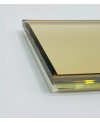 Plateau en Cristal Jaune Doré - 35x20cm