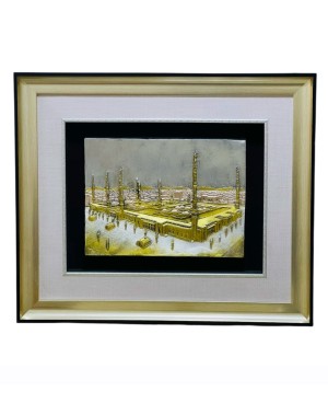  Tableau Décoratif 3D Kaaba - 65x55cm