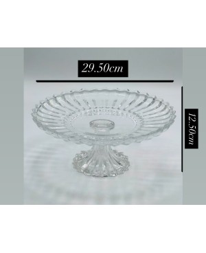 Plat de Présentation sur Pied Rond en Cristal