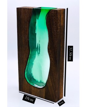 Vase en Bois et Verre GM