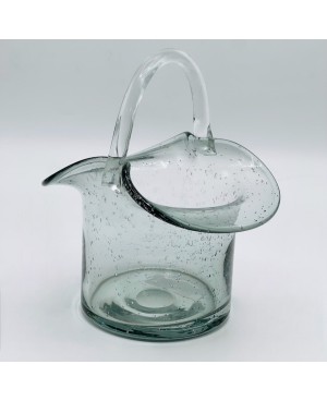  Vase en Verre Panier Gris