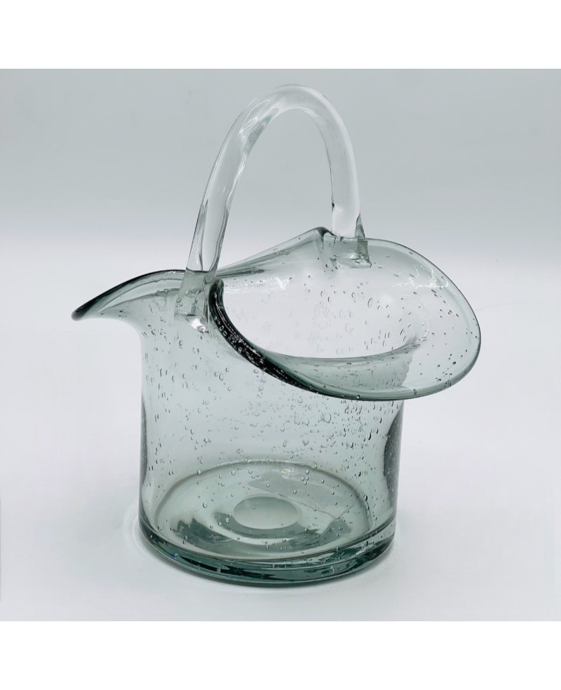Vase en Verre Panier Gris