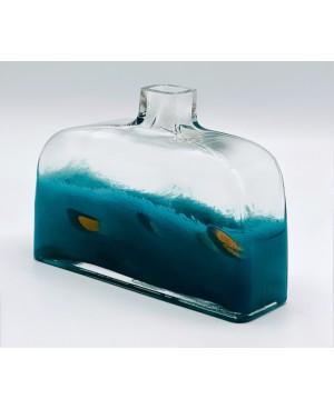  Vase en Verre Bleu - PM