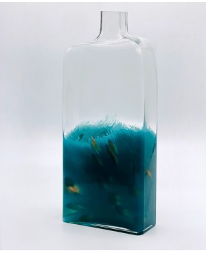  Vase en Verre Bleu - GM