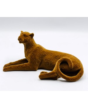 Tigre assis marron En Velours
