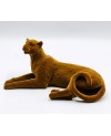 Tigre assis marron En Velours