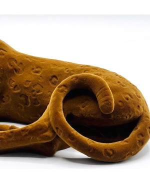Tigre assis marron En Velours