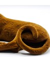 Tigre assis marron En Velours