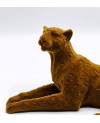 Tigre assis marron En Velours
