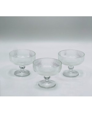Set de 6 coupes striée en Cristalline