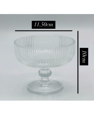 Set de 6 coupes striée en Cristalline