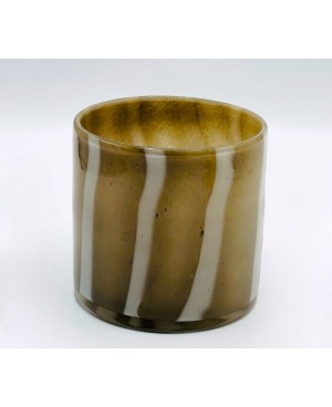  Vase en Verre Soufflé Marron