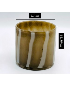 Vase en Verre Soufflé Marron