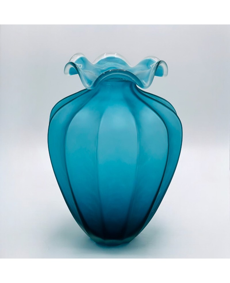 Vase en Verre Bleu - MM