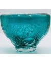 Vase en Verre Soufflé Bleu - 19x14.5cm