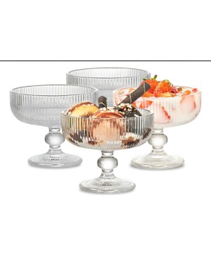 Set de 6 coupes striée en Cristalline