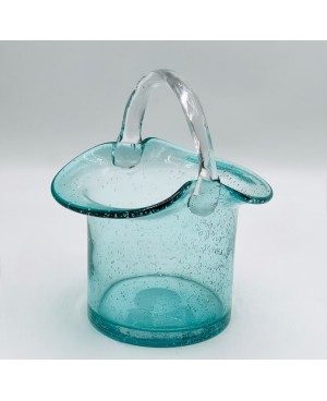  Vase en verre Soufflé Bleu