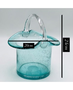 Vase en verre Soufflé Bleu