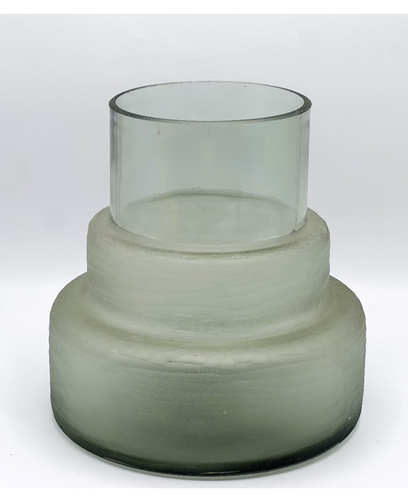 Vase en Verre Gris -