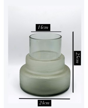 Vase en Verre Gris -