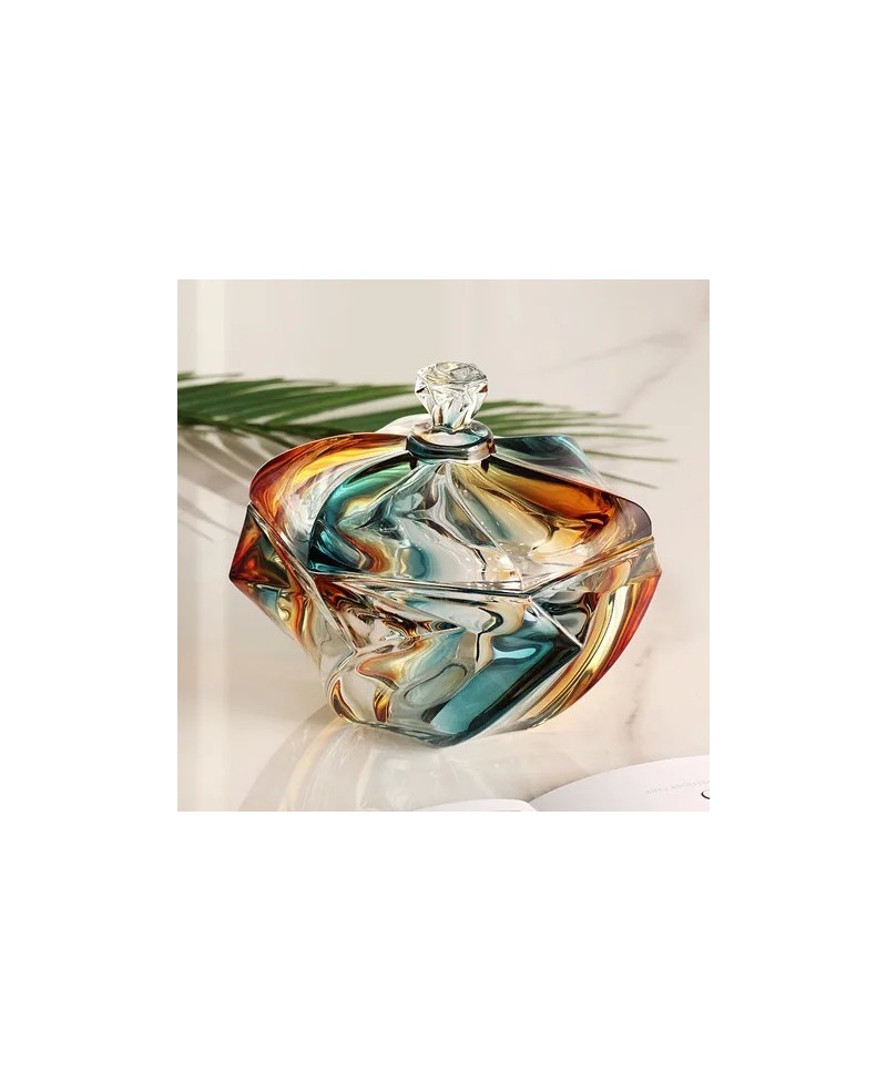 Bonbonnière en Cristal Colorie - GM