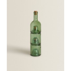 Huilier - Pack de 3 bouteilles en verre couleur verte