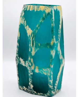  Vase  en Verre Bleu - GM