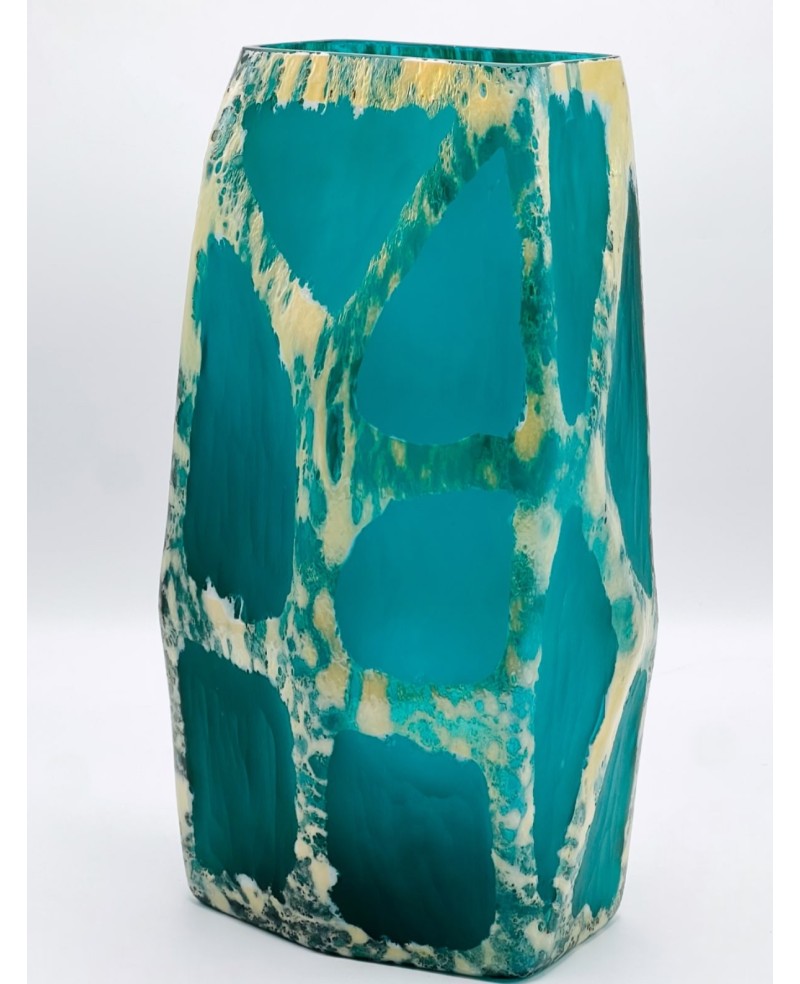 Vase  en Verre Bleu - GM