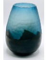 Vase en Verre Bleu Mate - PM