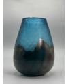 Vase en Verre Bleu Mate - PM