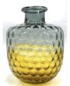 Vase en verre Jaune et Gris - GM